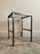 Minimalist Patinated Steel and Glass End Table, United Kingdom, 1990s, Image 7