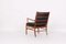 Colonia Chair PJ 149 in Mahogany and Black Leather by Ole Wanscher for Poul Jeppesens Møbelfabrik, 1960s, Image 3