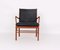 Colonia Chair PJ 149 in Mahogany and Black Leather by Ole Wanscher for Poul Jeppesens Møbelfabrik, 1960s, Image 1