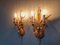 Wall Lights in Gilt Metal, Florence, Italy, 1970s, Set of 2 4