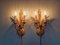 Wall Lights in Gilt Metal, Florence, Italy, 1970s, Set of 2 2