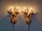 Wall Lights in Gilt Metal, Florence, Italy, 1970s, Set of 2 7