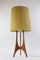 Large Table Lamp Teak with Sisal Shade, 1970s 1