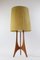 Large Table Lamp Teak with Sisal Shade, 1970s, Image 1