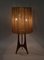 Large Table Lamp Teak with Sisal Shade, 1970s 4