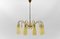 Brass & Glass Sputnik Chandelier with 10 Lights, Italy, 1950s 1