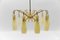 Brass & Glass Sputnik Chandelier with 10 Lights, Italy, 1950s 6