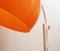 Lámpara de pie de arco en blanco y naranja, años 70, Imagen 2