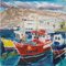 Jackson, Fishing Boats, Gran Canaria, 2010, Olio su tela, Immagine 1