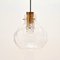 Mid-Century Bubble Glass & Brass Ceiling Light by Helena Tynell for Limburg, Germany, 1960s 3
