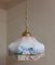 Small Kitchen Lamp with Glass Shade in Colored Spray Decor, 1920s, Image 1