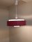 Vintage Ceiling Lamp in Translucently Ribbed Plastic and Glass with Red Plastic Panel, 1970s, Image 6