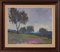 Paisaje expresionista, siglo XX, óleo sobre lienzo, enmarcado, Imagen 1