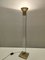 Postmodern Glass, Brass and Varnished Metal Floor Lamp, Italy, 1980s 2