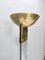 Postmodern Glass, Brass and Varnished Metal Floor Lamp, Italy, 1980s 6