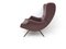 Vintage Burgundy Skai, Brass and Metal Lounge Chair, Italy, 1950s 4