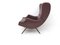Vintage Burgundy Skai, Brass and Metal Lounge Chair, Italy, 1950s, Image 4