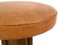 Postmodern Leather, Walnut & Plywood Revolving Stools, Italy, 1970s, Set of 4 7