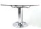 Postmodern Chromed Metal Dining Table with Round Tempered Glass Top, Italy, 1970s 2