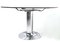 Postmodern Chromed Metal Dining Table with Round Tempered Glass Top, Italy, 1970s, Image 2