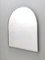 Specchio da parete vintage minimal a forma di scudo con cornice in acciaio, Italia, Immagine 5