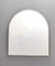 Specchio da parete vintage minimal a forma di scudo con cornice in acciaio, Italia, Immagine 1