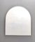 Vintage Minimal Shield Shaped Wall Mirror with Steel Frame, Italy 1