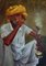 José Luis Pagador Ponce, Smoker in Turban, 2000er, Öl, Gerahmt 5