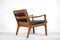 Danish Leather Senator Chair by Ole Wanscher for Cado, 1950s, Image 6