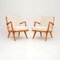 Fauteuils en Merisier par Wilhelm Knoll, 1960s, Set de 2 1