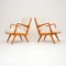 Cherrywood Armchairs by Wilhelm Knoll, 1960s, Set of 2 3