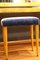 Banc Vintage en Bois et Velours Bleu, Italie, 1950s 12