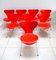 Series 7 Model 3107 Stackable Chairs by Arne Jacobsen for Fritz Hansen, 1990s, Set of 8 1