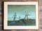 Lucien Coutaud, Two Surrealist Women in a Landscape, 20th Century, Gouache, Framed 1