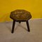 Painted Wooden Tripod Stool, 1950s 1