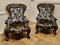 Large Franco Chinese Carved Salon Chairs, Set of 2 1