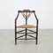 Antique Dutch Tripod Corner Chair in Oak and Rush, 1890s 1