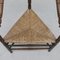 Chaise d'Angle Tripode Antique en Chêne et Jonc, Pays-Bas, 1890s 7