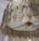 Lámpara de araña Mid-Century de cristal de Murano y latón, 2000, Imagen 5