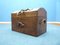 Vintage Art Deco Leather and Wood Chest 2