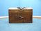 Vintage Art Deco Leather and Wood Chest 1