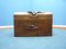 Vintage Art Deco Leather and Wood Chest, Image 1