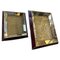 Italian Art Deco Brass and Mirrored Glass Picture Frames, 1930s, Set of 2 1