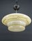 Modern Art Deco Pendant Light in Acid-Etched Glass, 1930, Image 5