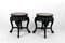 Asian Side Tables in Carved Wood and Marble Tops, 1880s, Set of 2 2