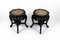 Asian Side Tables in Carved Wood and Marble Tops, 1880s, Set of 2 3