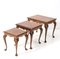 Chippendale Style Burl Walnut Nesting Tables, 1920s, Set of 3, Image 8