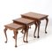 Tables Gigognes en Ronce de Noyer Chippendale, 1920s, Set de 3 1