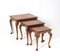 Tables Gigognes en Ronce de Noyer Chippendale, 1920s, Set de 3 7