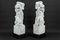 Chinese Guardian Lions in White Ceramic, Set of 2 2